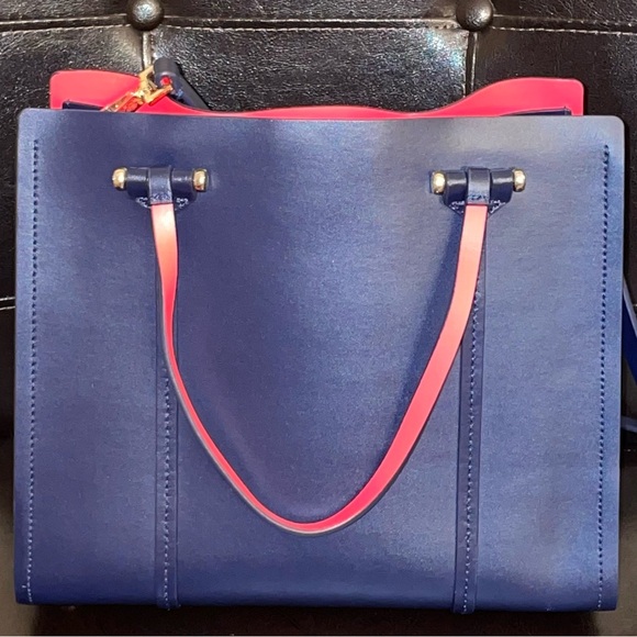 Kate Spade New York - BRAND NEW Royal Blue & Coral Pink Satchel - Picture 4 of 9
